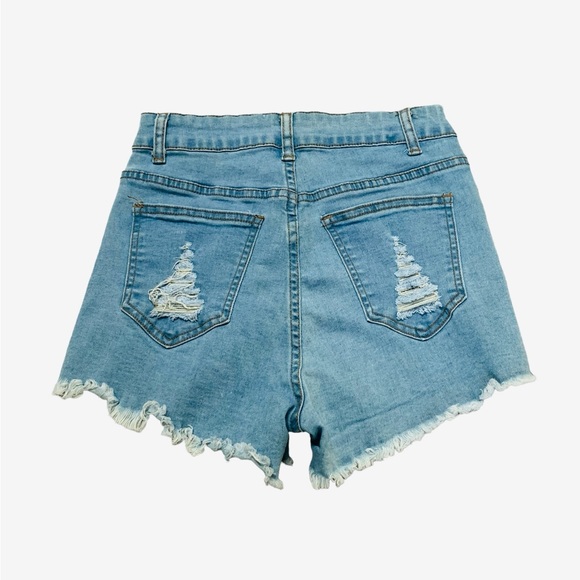 πHost Pickπ High Rise Light Wash Stretchy Distressed Shorts Size XS - Picture 3 of 14